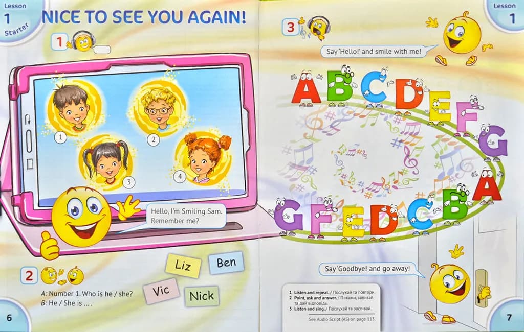 Підручник для 2 класу English with Smiling Sam 2 (з аудіосупроводом та мультимедійною інтерактивною програмою) — мініатюра 3