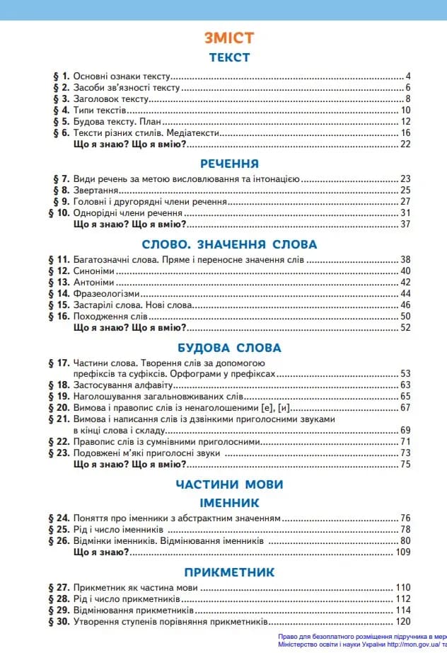 Підручник Українська мова та читання 4 клас Частина 1 — мініатюра 10