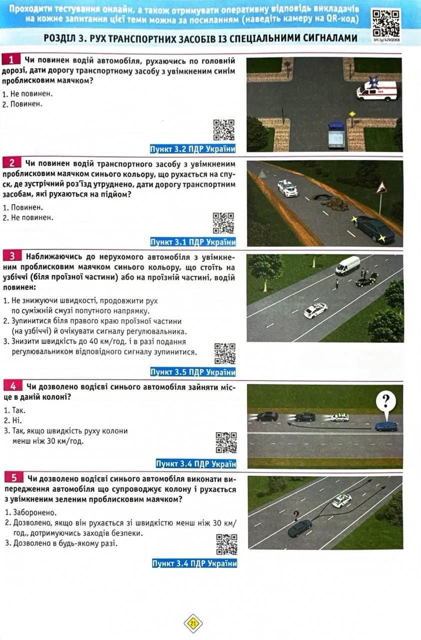 ПДР 2025 Тести. Офіційні екзаменаційні запитання. 31-е видання — мініатюра 5
